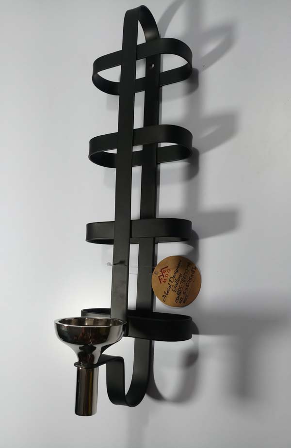 Wall Candle Stand Sconce Blk