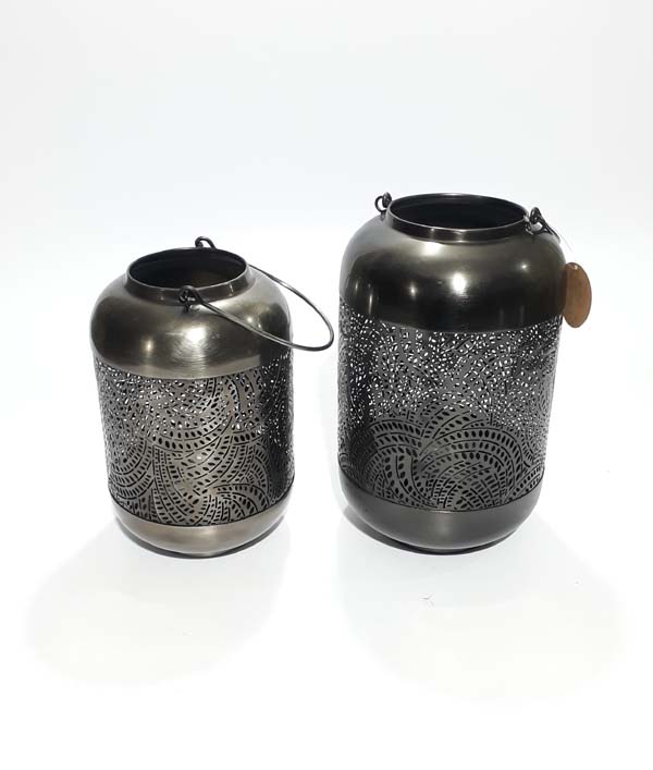 Metal Cutout Hanging Lantern set
