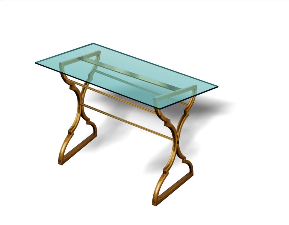 GLASS TOP CONSOLE TABLE