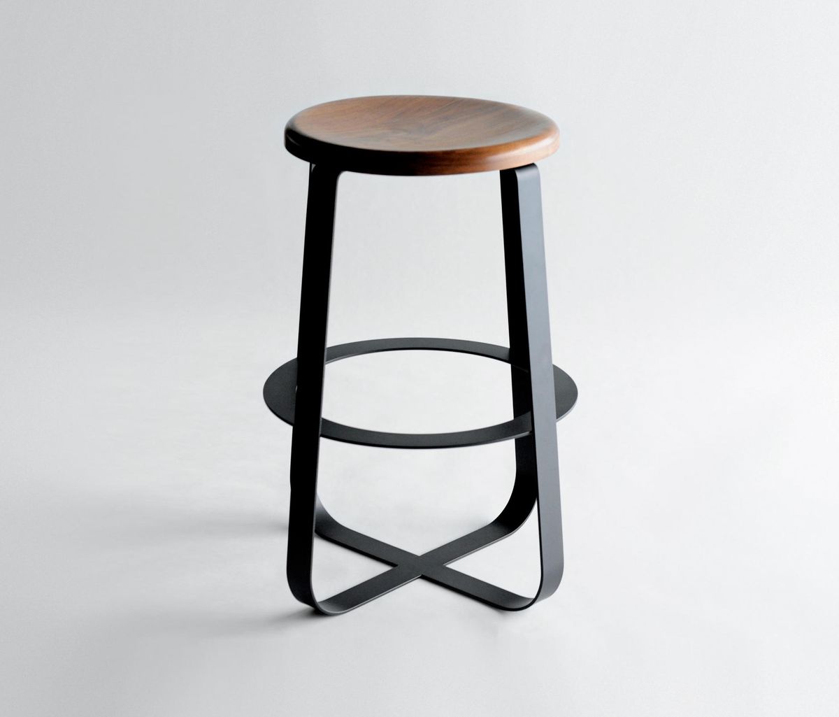 WOOD & METAL BAR STOOL